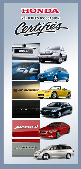 Honda certifié d'occasion